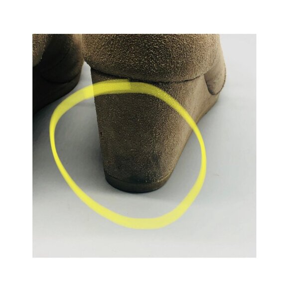 toms beige wedge heels, suede beige heels with matching shoelaces size 9 READ - Picture 10 of 10